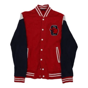 Age 14 Original Marines Baseball Jacket - Large Red Cotton - Picture 1 of 8