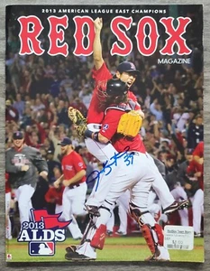 Revista firmada por Jarrod Saltalamacchia de los Medias Rojas programa de béisbol Boston RAD - Imagen 1 de 1