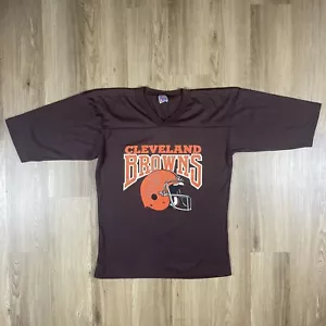 VTG Cleveland Browns T-Shirt Mens Large 80’s NFL Jersey Ringer Single Stitch USA - Picture 1 of 11
