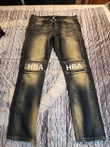 HOOD BY AIR KNEE PATCH BUTT ZIPPER DENIM PANTS SIZE 34 SHAYNE OLIVER ANONYMOUS - Picture 1 of 22