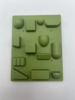 1:12 Scale Miniature MCM Wall Organizer, Green, Uten Silo Style,Mid Century Mod - Image 1 of 3