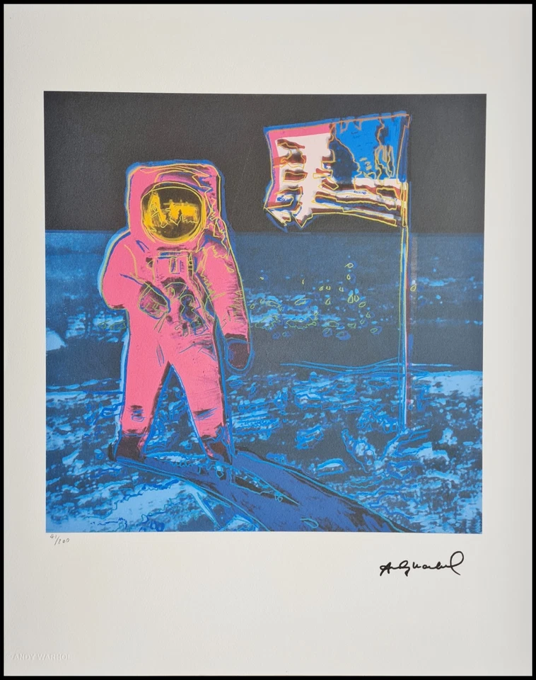 ANDY WARHOL * Moonwalk * 50 x 40 cm * signed lithograph * limited # 41/200 - Bild 1 von 4