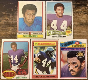 CHUCK FOREMAN Topps RC LOT! 1974 #113 1975 1976 1977 Minnesota Vikings ROOKIE! - Bild 1 von 2