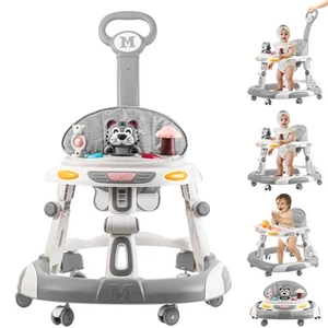Baby Walker, 4-in-1 Foldable Baby Walkers and Baby Activity Center with Toys ... - Picture 1 of 7