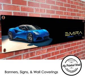 Lotus Emira (Blue) banner for WORKSHOP, Garage, Showroom etc - Picture 1 of 2