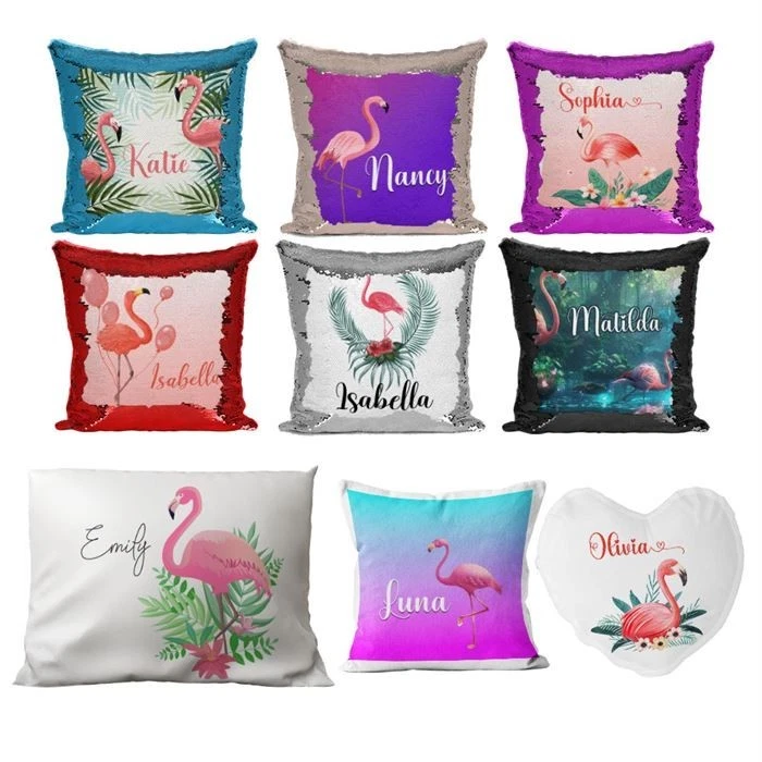 Cojín Personalizado Flamenco Lentejuelas Cojín Almohada Estampado Regalo Cumpleaños 230 Foto 1 de 1