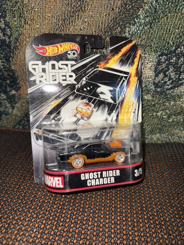 Hot Wheels 2018 Retro Entertainment Marvel 3/5 Ghost Rider Charger - Image 1 of 1