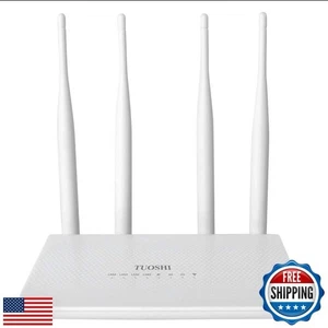 TUOSHI N300 WiFi Unlocked 4G LTE Modem Router + SIM Card Slot, 300Mbps WiFi NEW - Picture 1 of 7