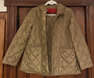 Chaqueta Carolina Herrera Mujer Pequeña Ligera Acolchada Con Capucha Abotonada Abrigo Foto 1 de 4