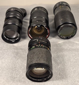 Lot of 4 Assorted Mount Manual Camera Lenses - Picture 1 of 12