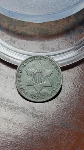 1852 Three Cent Silver 3CS VF Light Cleaning W620 - Picture 1 of 2