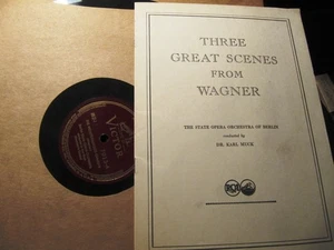 1928 KARL MUCK Wagner THREE GREAT SCENES Meistersinger Parsifal Victor M-37 - Picture 1 of 5