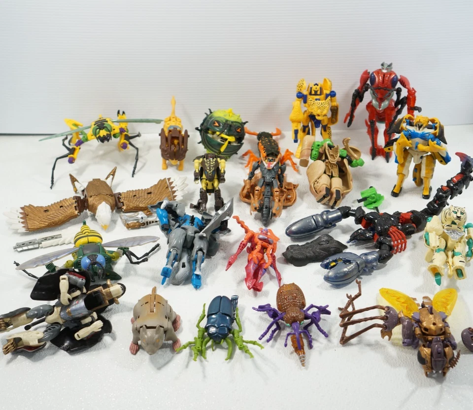 Vintage Transformers Beast Wars Lot of 20 Hasbro - Image 1 of 4