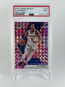 RJ Barrett RC 2019 Panini Mosaic #229 Pink Camo Prizm Parallel PSA 9 Knicks - Picture 1 of 2