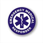 4" Safety Decal EMERGENCY MEDICAL RESPONDER employee sticker x1 