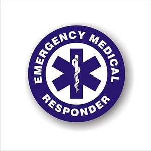 4" Safety Decal EMERGENCY MEDICAL RESPONDER employee sticker (x1) - Picture 1 of 1
