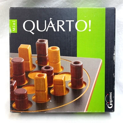 Quarto! Mini Board Game Wooden Abstract Gigamic Vintage 1991 EX/EX - Image 1 of 4
