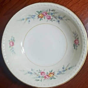 1950 Homer Laughlin Eggshell Georgian Fruit Sauce Dessert Bowls Set/8 Floral Rim - Picture 1 of 8
