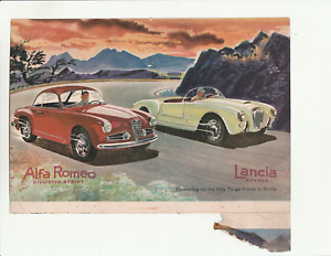 Rare Vintage Magazine Picture Alfa romeo Lancia Spyder Triumph TR2 Aston Martin