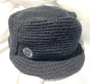 Paul Frank Store Black Knit Brim Beanie Hat 2003 Made in USA | RARE! - Picture 1 of 8