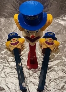 3 large Clown Pez Dispensers - 2x Blue + Red - Picture 1 of 3