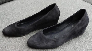 Högl Keilabsatzballerinas Gr. 2 1/2 2,5 Wildleder dunkelgrau Damen Schuhe Pumps - Bild 1 von 12