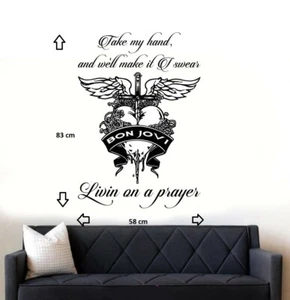 Bon Jovi Adesivo/decalcomania arte da parete - Foto 1 di 5