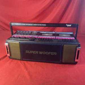 JC Penny Surround Sound AM/FM Dual Cassette Super Woofer - getestet & funktionsfähig! - Bild 1 von 9