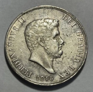 Italian States - NAPLES & SICILY 1846 - Km-325 - 120 Grana Silver Coin - Picture 1 of 2