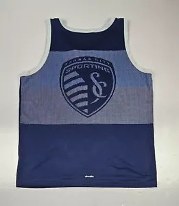 Adidas Sporting Kansas City Tank Top Mens XL. MLS Soccer Climalite Double Sided. - Picture 1 of 6