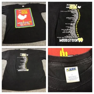 Vintage 1999 Woodstock Festival T Shirt Rome New York  Mark Athletic Cotton XL - Picture 1 of 19