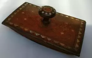 SUPER ANTIQUE MOTHER OF PEARL AND BOULLE WORK INK BLOTTER - Picture 1 of 7