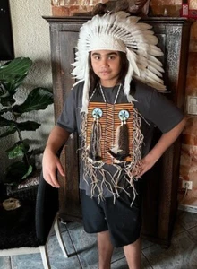 Indian Headdress Original Little Big Horn Coiffe Indienne War bonnet Decoration - Picture 1 of 4