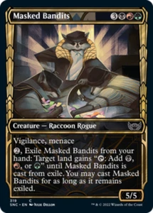[4x] Masked Bandits - Foil - Showcase Near Mint, English SNC Extras MTG Magic - Picture 1 of 1