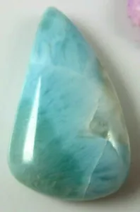 Cabochón Larimar Dominicano Caribe Azul Cielo Oval preciosas piedras(6g)#LC124 - Imagen 1 de 12