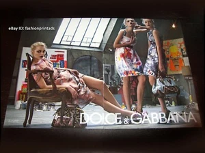 DOLCE & GABBANA 2-Page PRINT AD 2008 JESSICA STAM Lily Donaldson GEMMA WARD - Picture 1 of 1