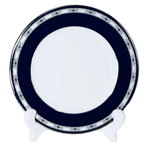 Plato de ensalada Gorham NEWPORT PALACE Grand Estate azul platino porcelana - Imagen 1 de 8