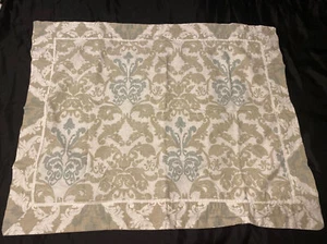 Simply Shabby Chic Elegant Neutrals Damask Standard Sham Pair White Blue Taupe - Picture 1 of 11