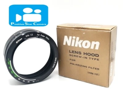 🎦👀✨Sin usar✨ Parasol Nikon HN-12 HN12 atornillado para filtro polarizador JAPÓN Foto 1 de 4