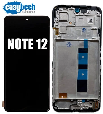 Xiaomi REDMI Note 12 4G TFT 23021RAA2Y Touch Schermo LCD Display FRAME Nero