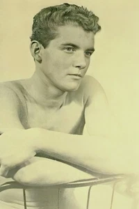 1960s Studio Pose College Guy yellow tone 4x6 reprint gay estate collection - Picture 1 of 1