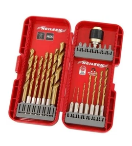 21 Pc Quick Change HEX Shank Twist Drill and Bit Set - Metal Wood and Plastic - Picture 1 of 3