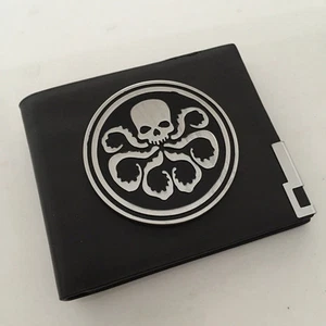 Agents of Shield Hydra Insignia Calavera Insignia en Cuero Billetera o Soporte Estuche Escudo - Imagen 1 de 4