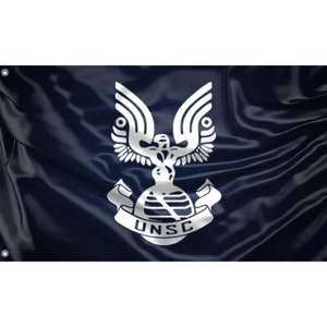 Halo Inspired UNSC Flag Unique Design, 3x5 Ft / 90x150 cm, EU Made - Picture 1 of 4
