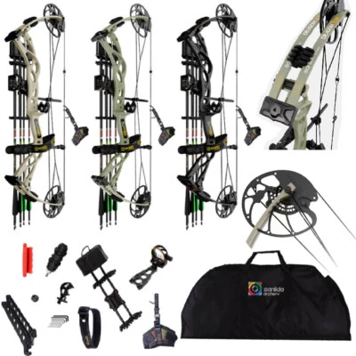 Compound Bow Arrow Quiver Set 0-70lbs Archery Hunting Practice Target Dragon X9 - Image 1 of 4