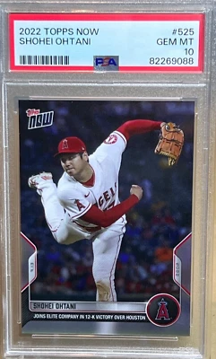 SHOHEI OHTANI * PSA 10 * 2022 TOPPS NOW ELITE COMPANY in 12K WIN #525 JAPAN WBC - Image 1 of 4