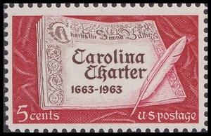 US 1230 Carolina Charter 5c single MNH 1963 - Picture 1 of 1
