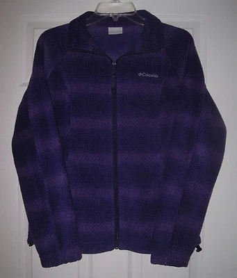 ABRIGO CHAQUETA COLOMBIA DOS TONOS MORADO ESTAMPADO POLAR M CREMALLERA USADO EN EXCELENTE ESTADO Foto 1 de 4