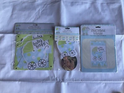 Baby Boy Baby Shower Decorations 3 Pack Bundle $10.00 - Image 1 of 4