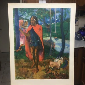 PAUL GAUGUIN Vtg Large 28x36” Rare Antique Original 1931 German Print - Picture 1 of 7